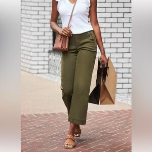 Spanx Twill cropped wide leg